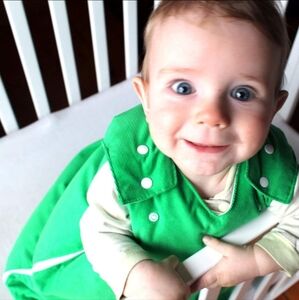 The Milk & Honey Co Down Baby Sleep Sack - Emerald Green Fine Corduroy